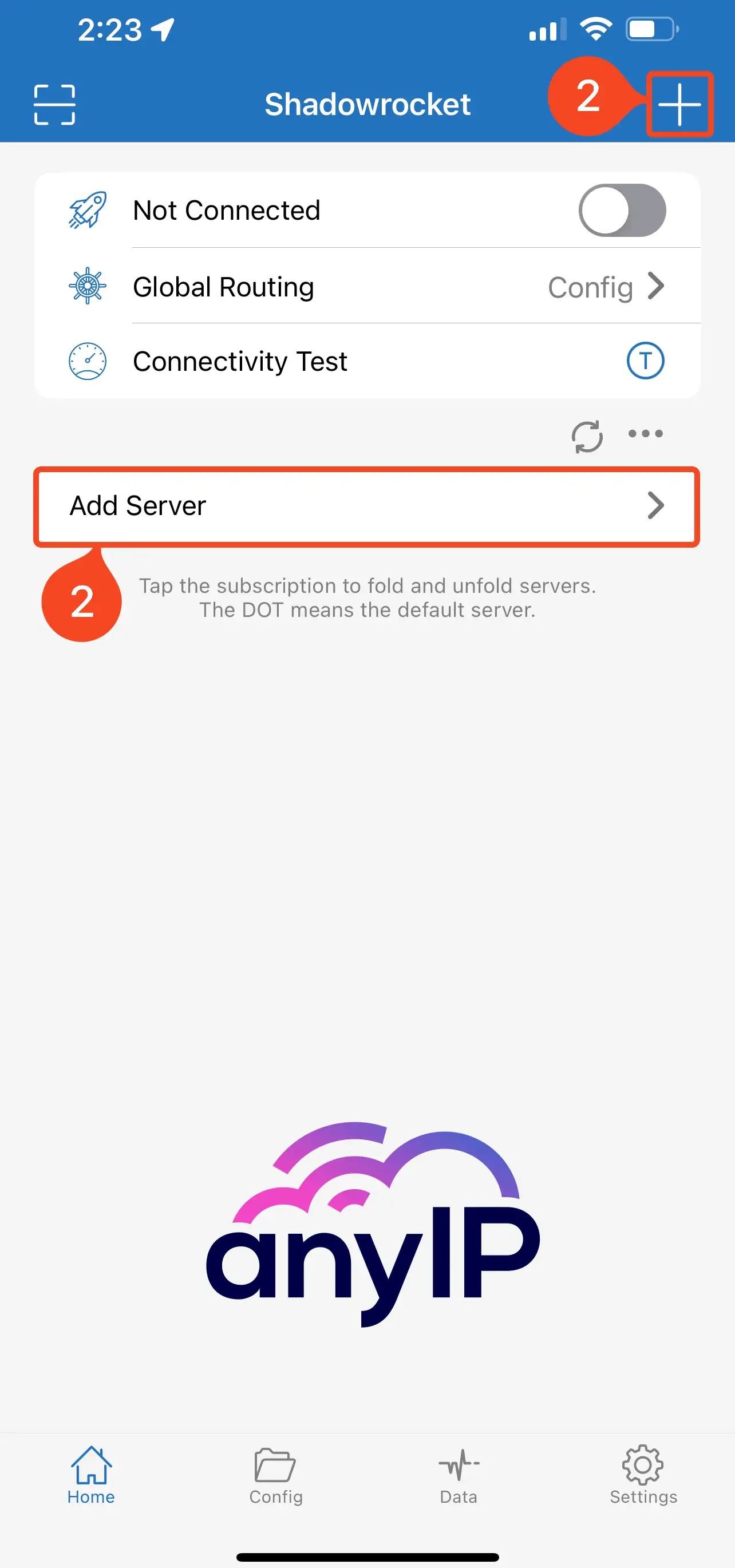 Shadowrocket 节点列表界面